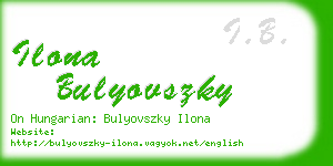 ilona bulyovszky business card